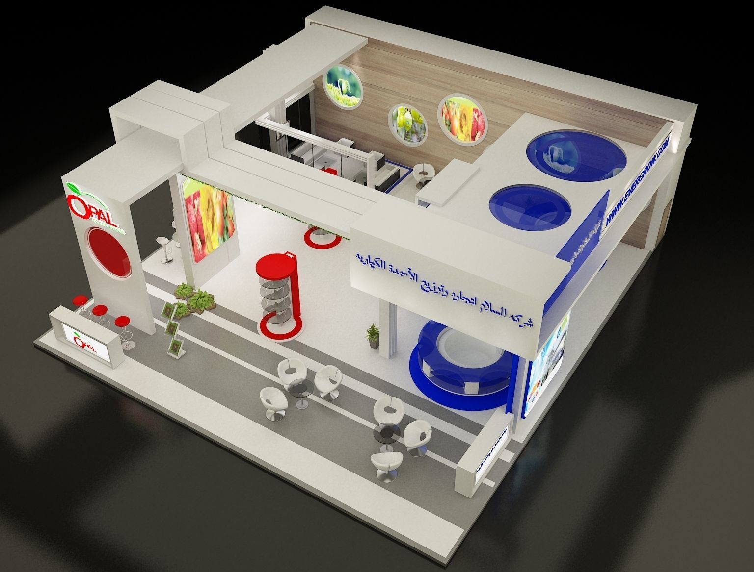 Booth Exhibition Stand a298 3D model_16
