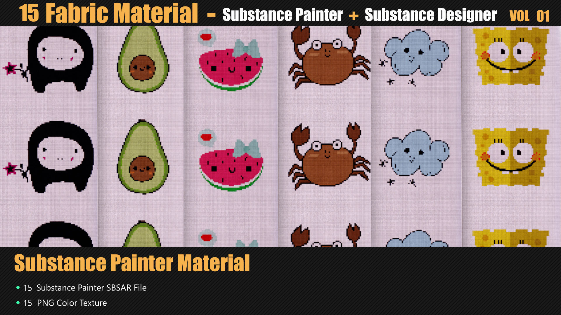15 Fabric Materials In Substance Painter And Designer Texture_1
