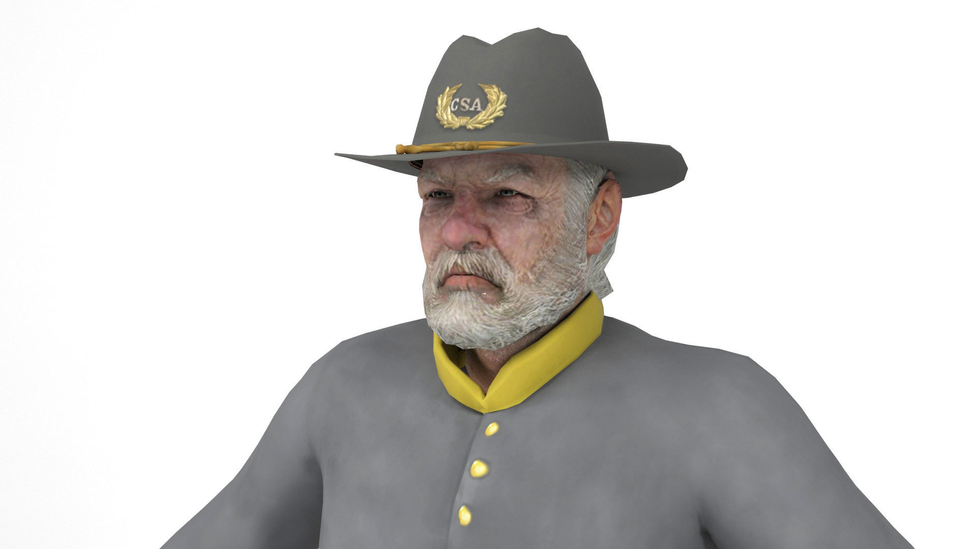 American Civil War - Officers Low-poly 3D model_15