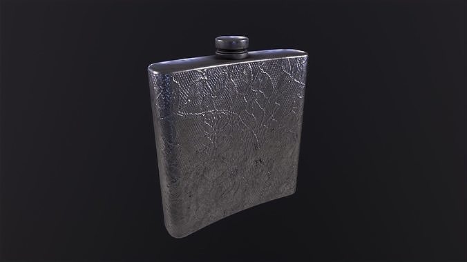 OldFlask ornate flask 3D Model Low-poly 3D model