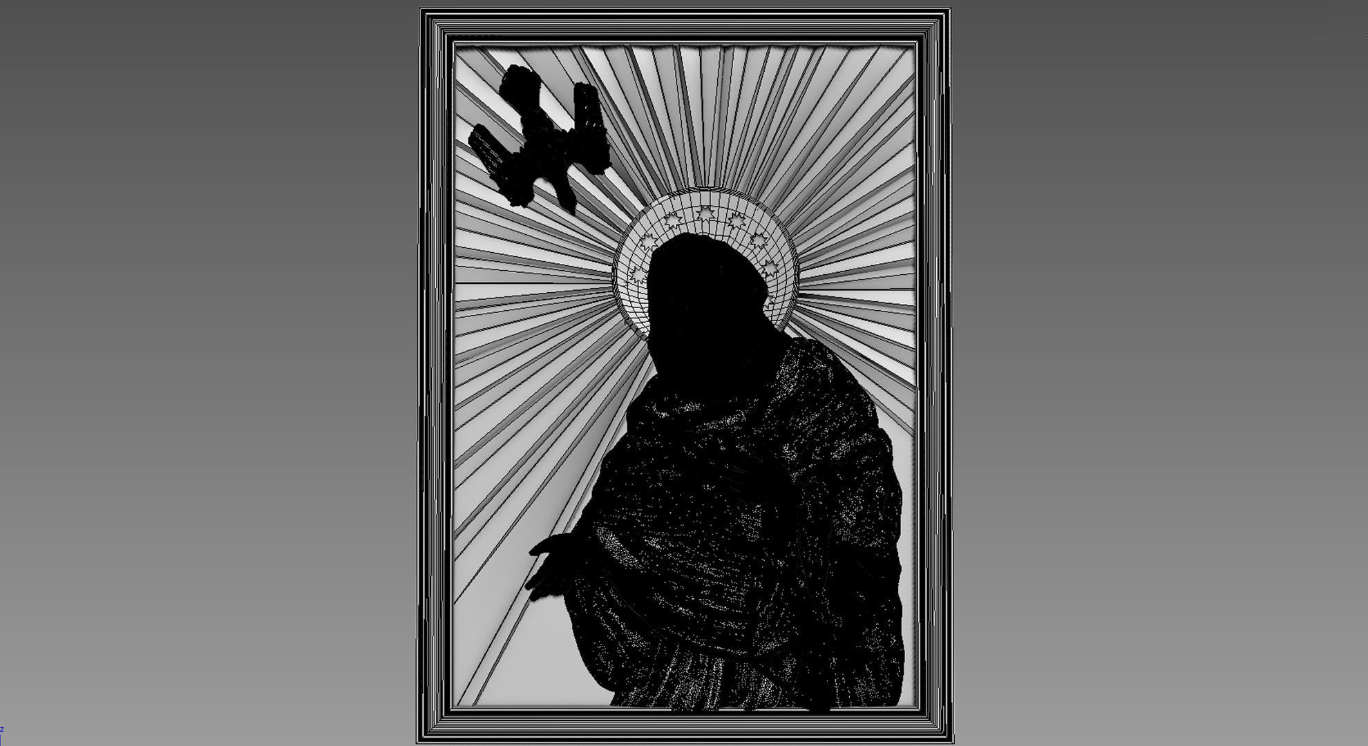 Virgin Mary and Holy Spirit 3D model_8