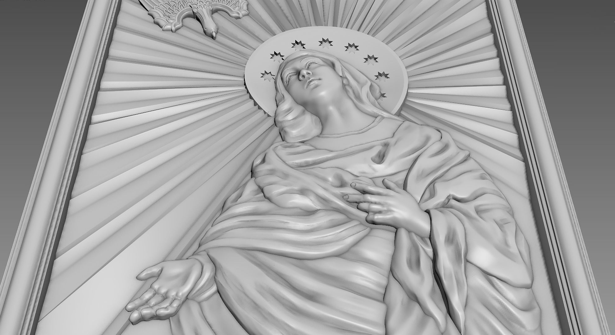 Virgin Mary and Holy Spirit 3D model_7