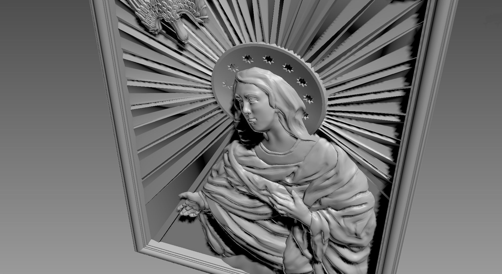 Virgin Mary and Holy Spirit 3D model_6