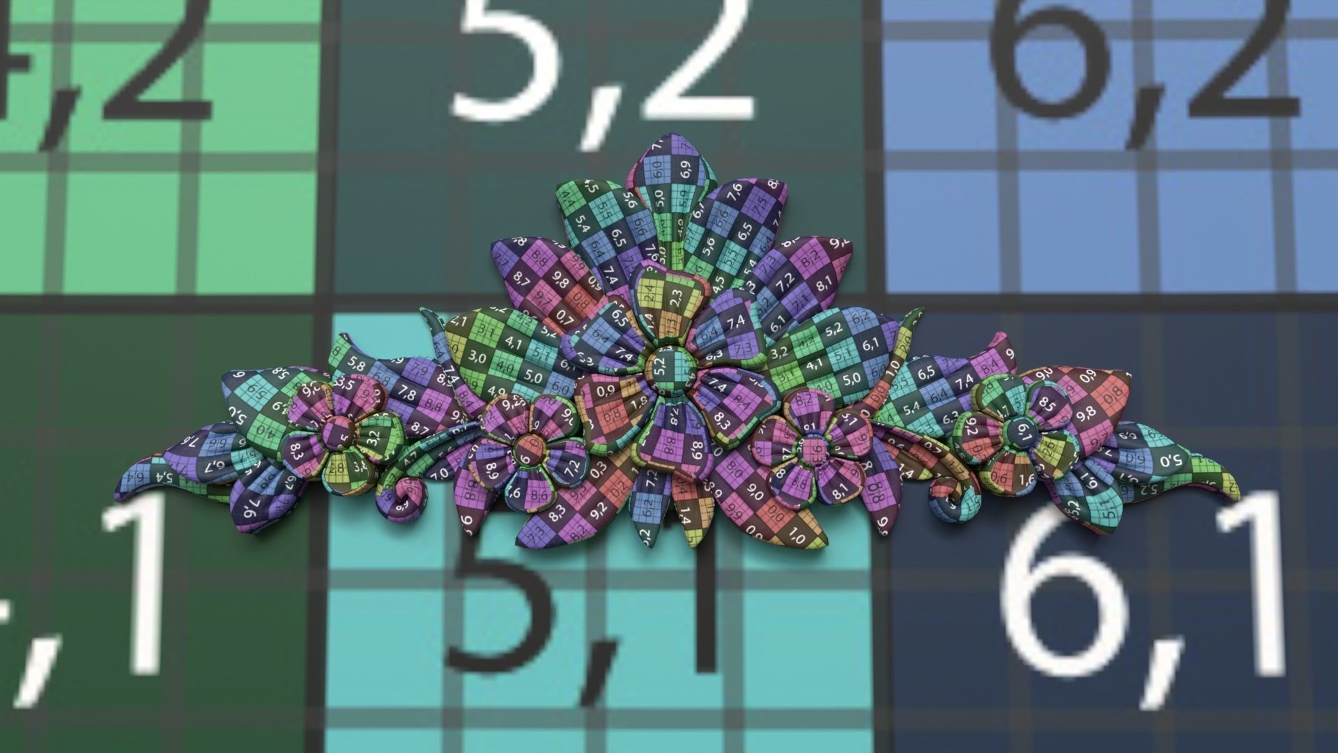 Children Bed with Decorated Headboard and Footboard 3D model_13