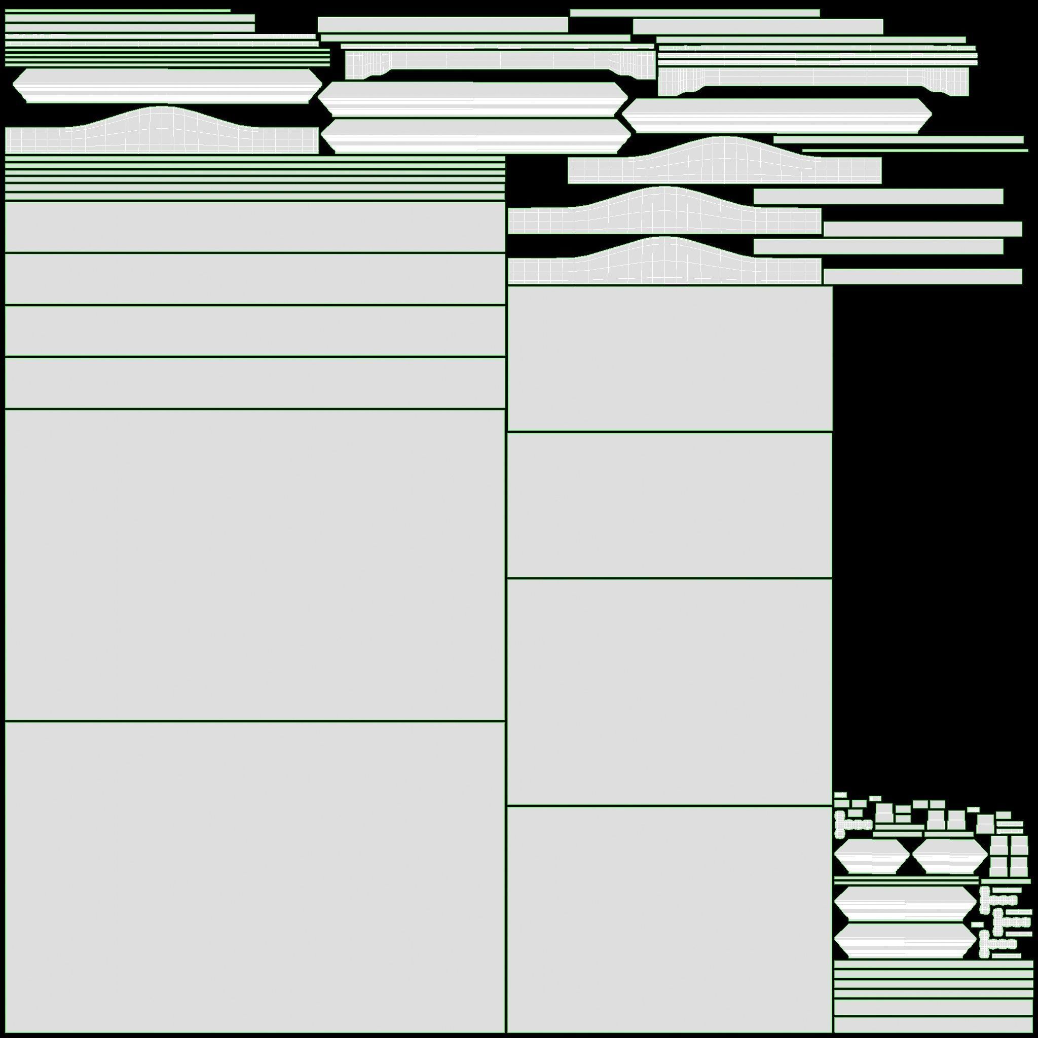 Children Bed with Decorated Headboard and Footboard 3D model_14