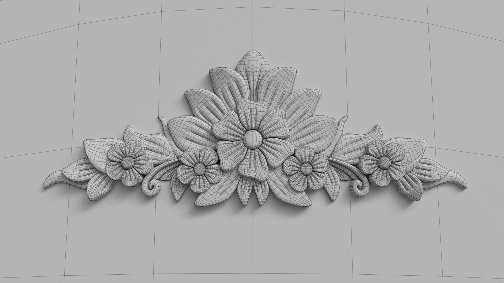 Children Bed with Decorated Headboard and Footboard 3D model_10