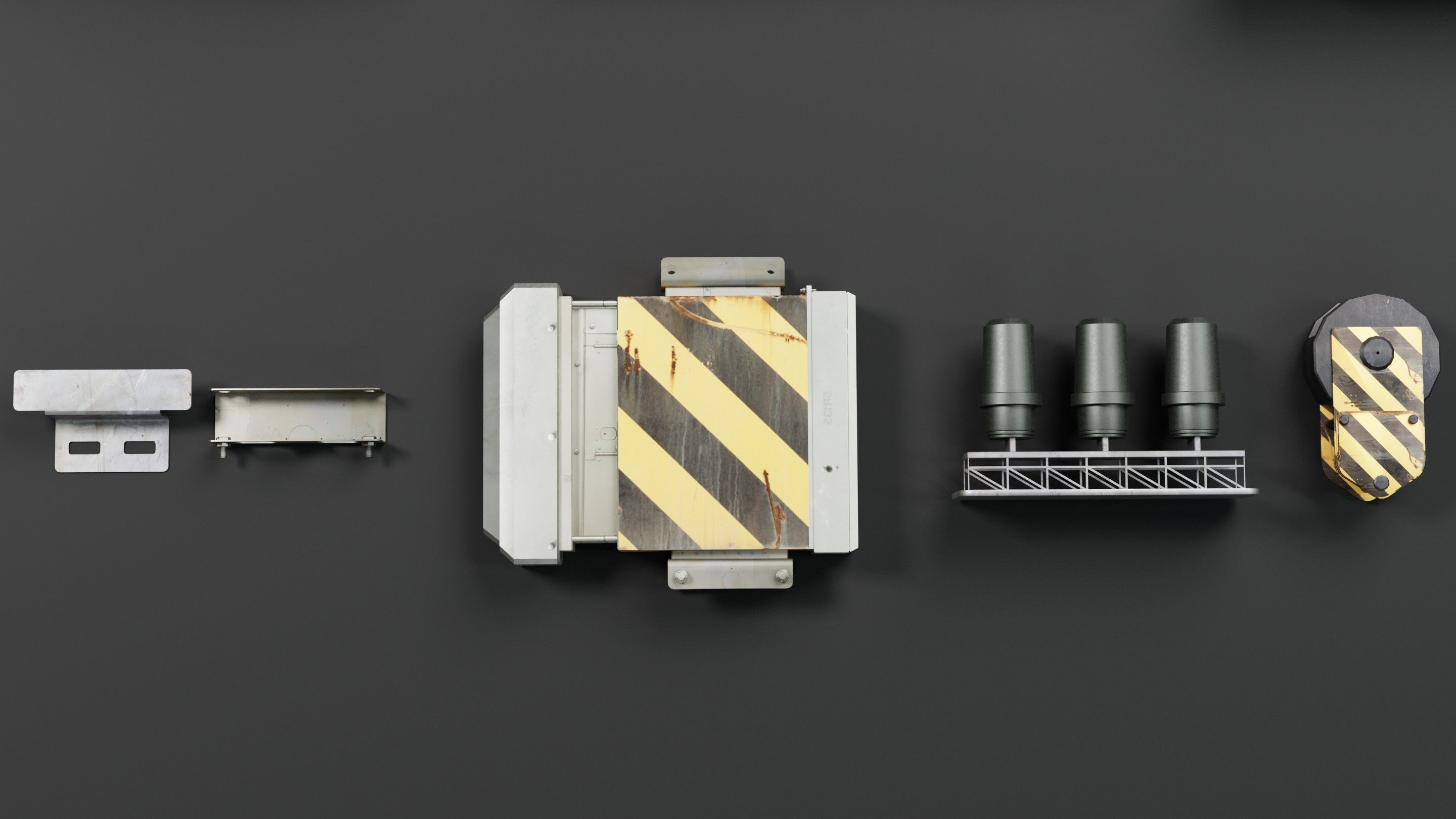 Random Greeble Pack Low-poly 3D model_3