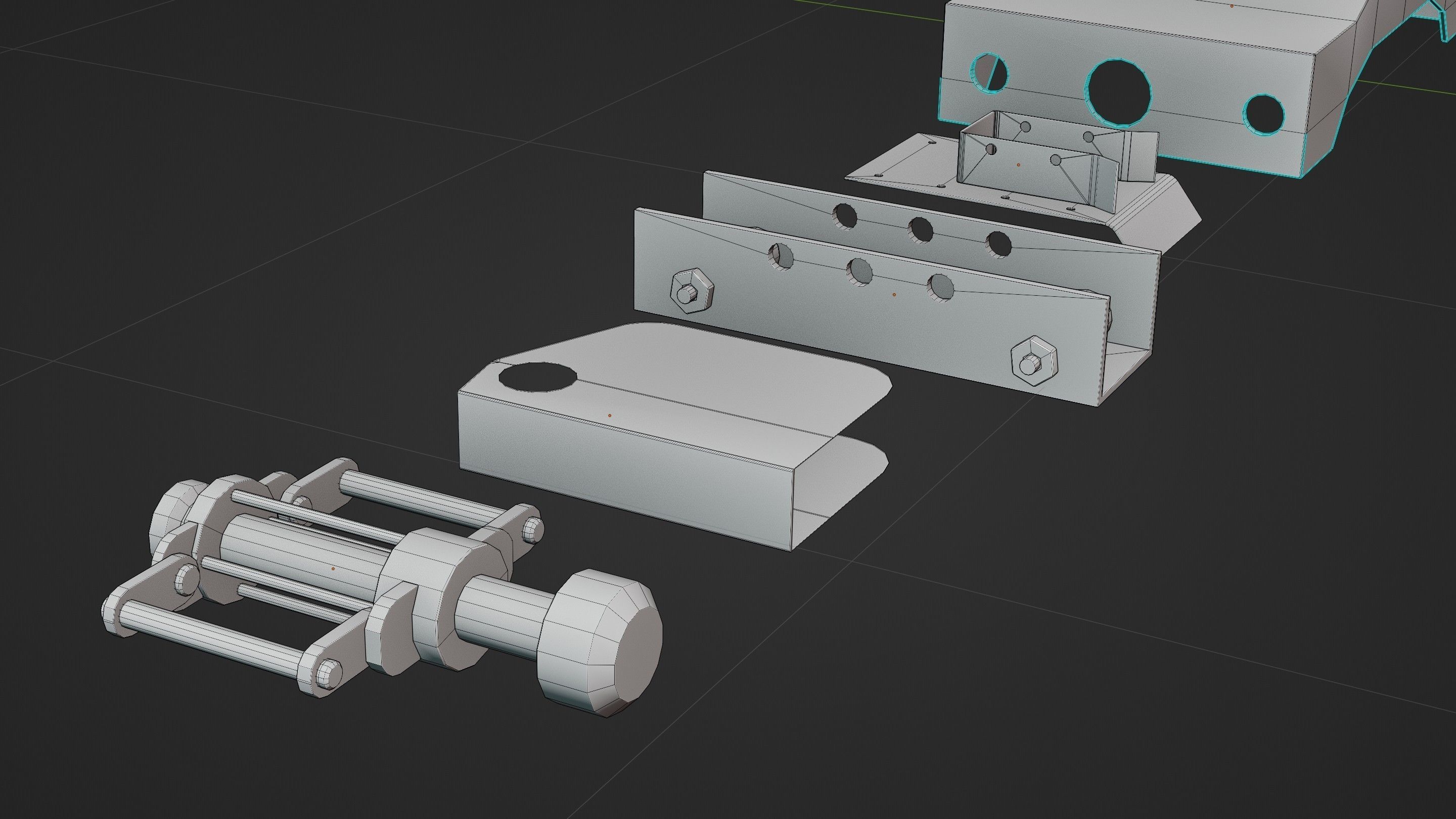 Random Greeble Pack Low-poly 3D model_9