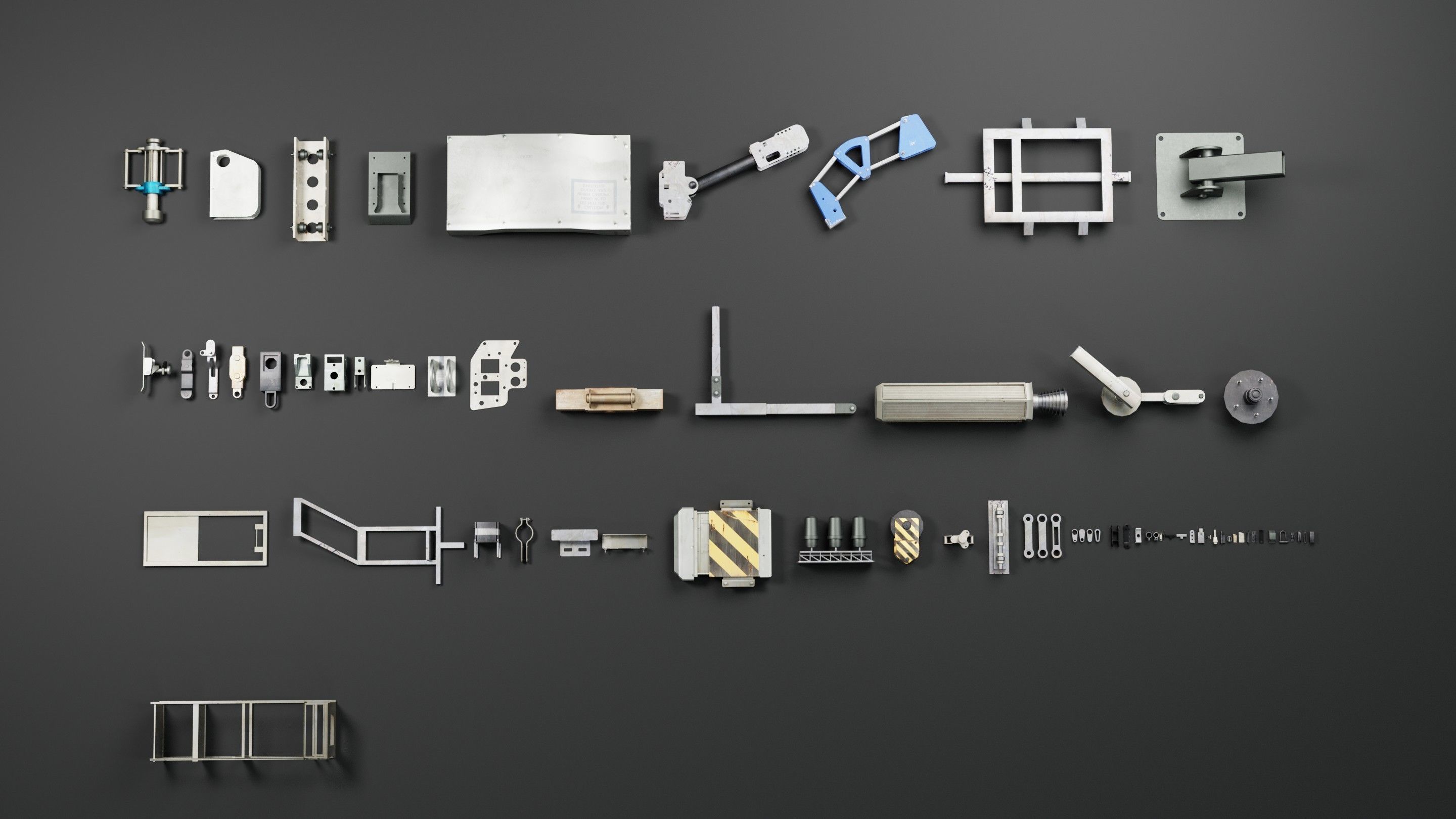 Random Greeble Pack Low-poly 3D model_1
