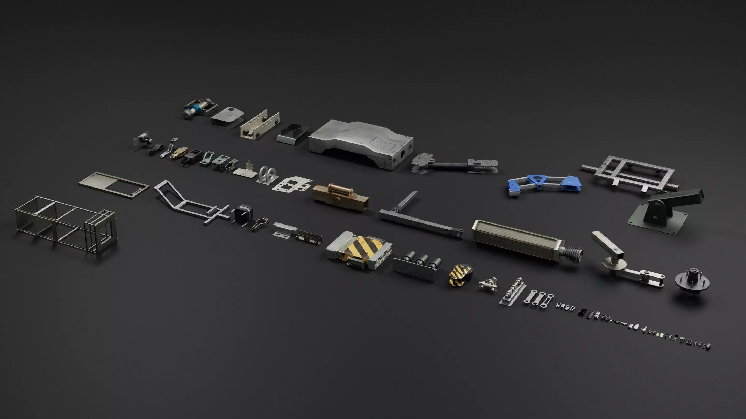 Random Greeble Pack Low-poly 3D model_0
