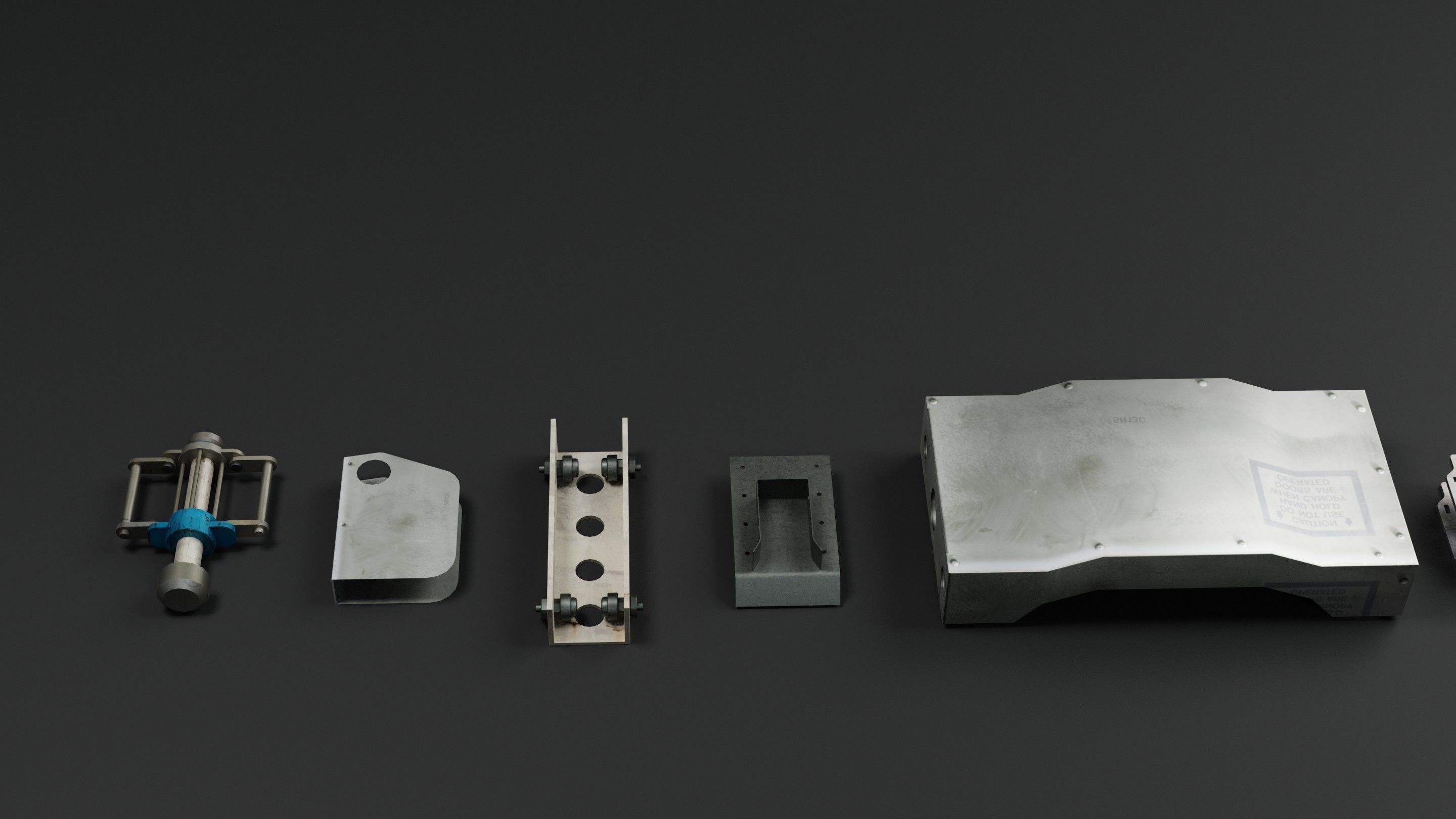 Random Greeble Pack Low-poly 3D model_6