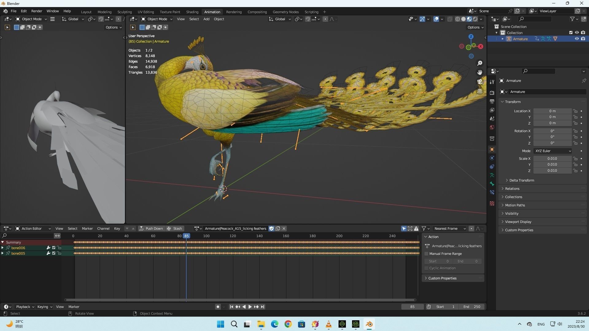 Peacock A2 3D model_10