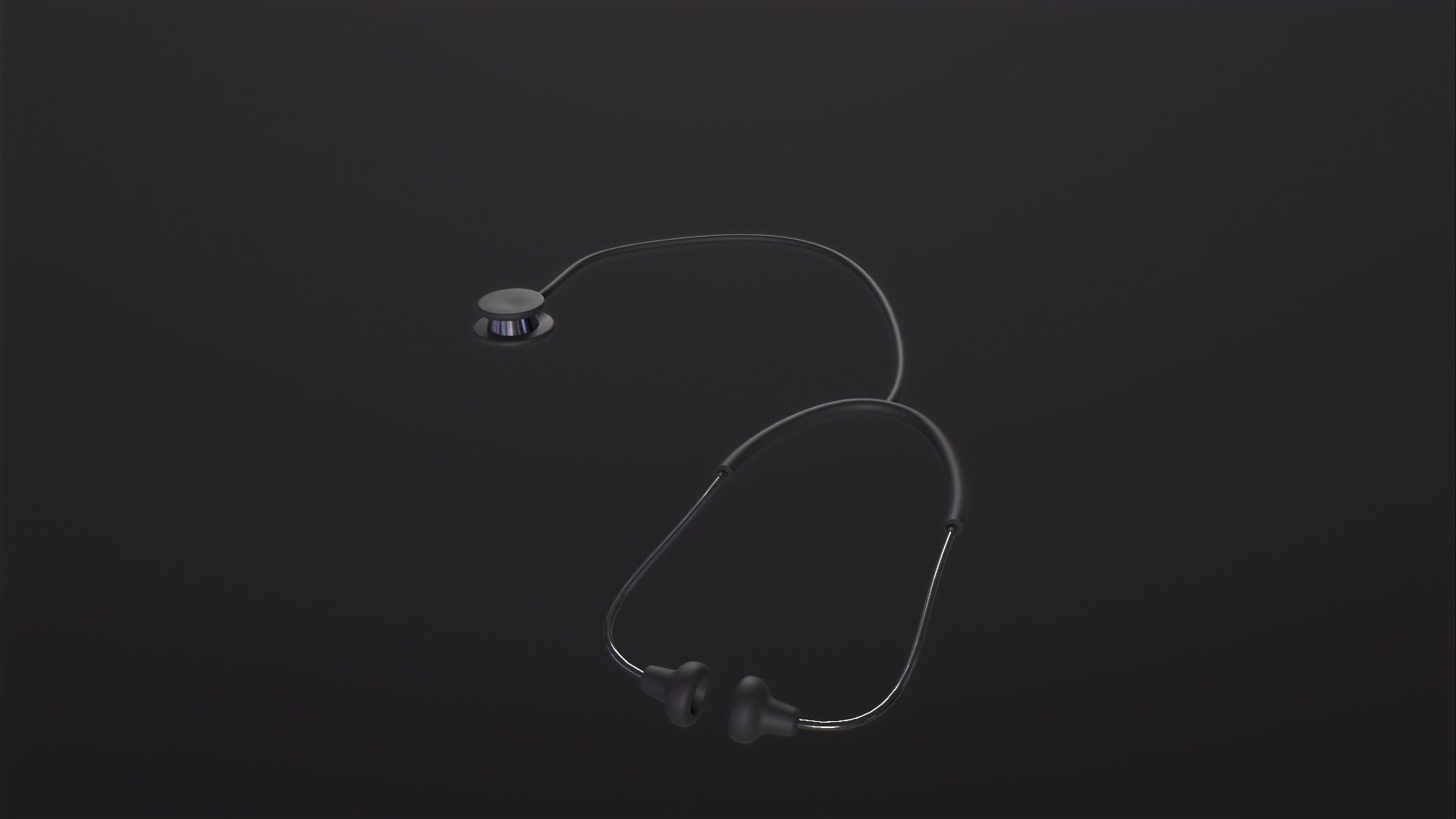 Stethoscope 3D Model Low-poly 3D model_2