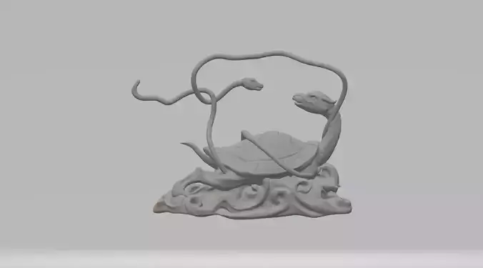 Xuanwu Chinese religion - Black Tortoise - Turtle 3D print model