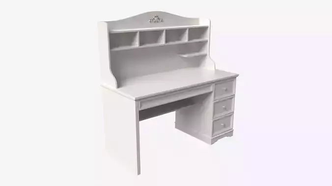 Children Decorated Study Desk 3D model