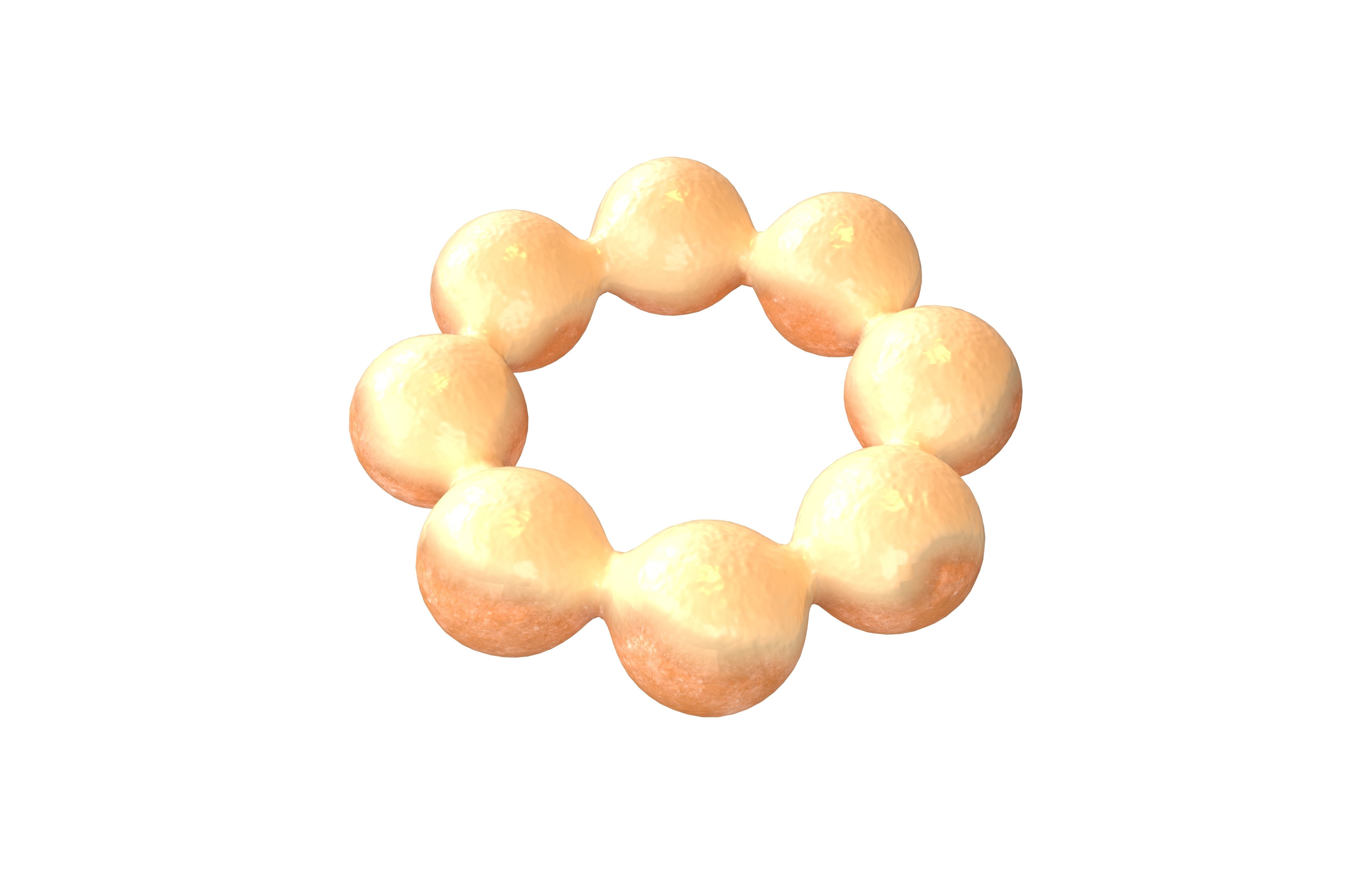 Japanese Donut v1 003 Low-poly 3D model_2