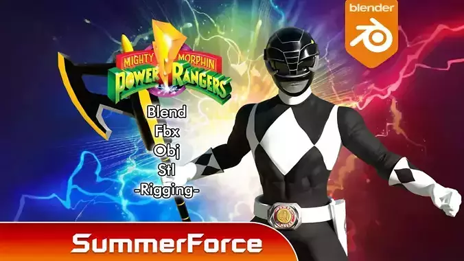 Black Ranger - Mighty Morphin Power Ranger 3D model