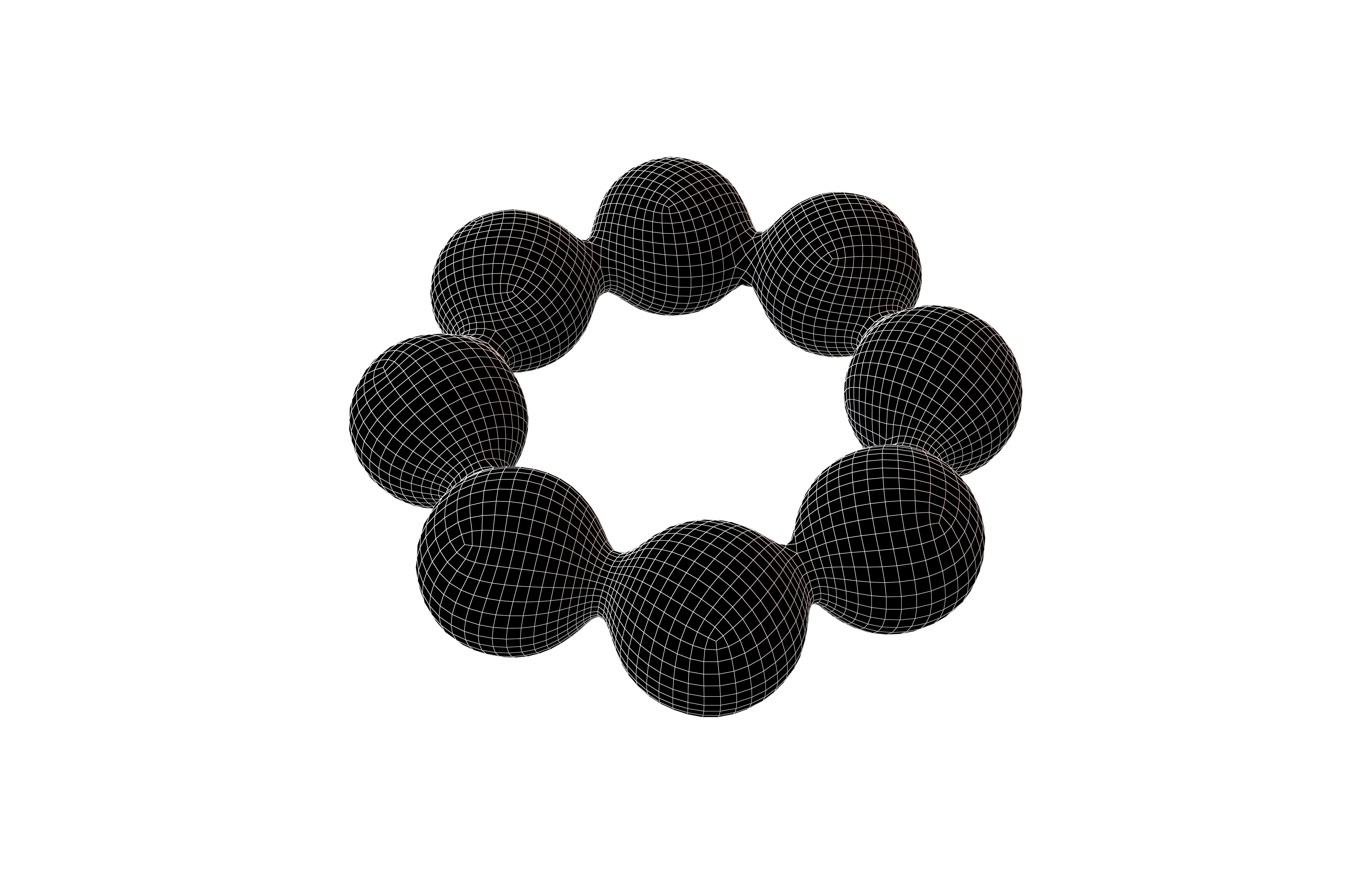 Japanese Donut v1 004 Low-poly 3D model_5