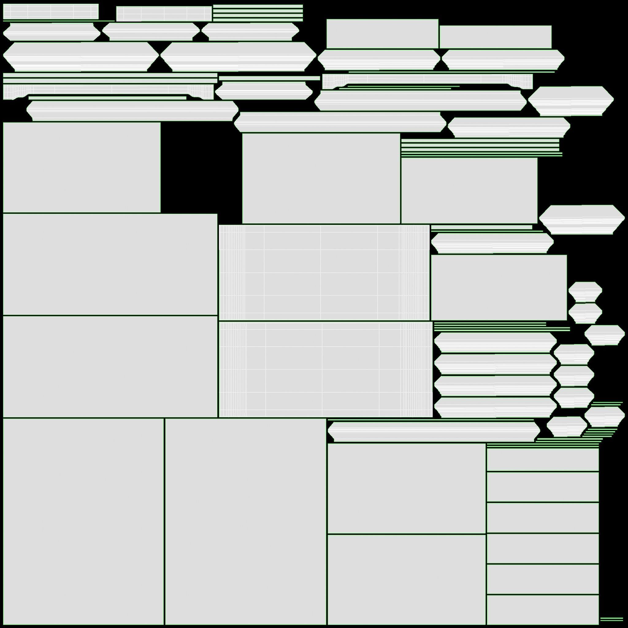 Children Dresser with Mirror and Drawers 3D model_10