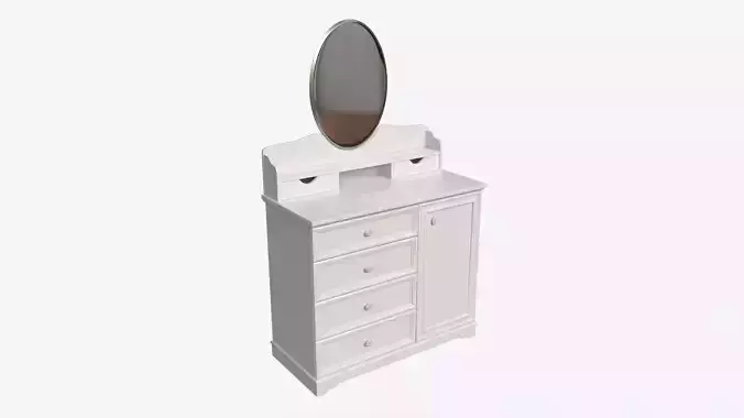 Children Dresser with Mirror and Drawers 3D model