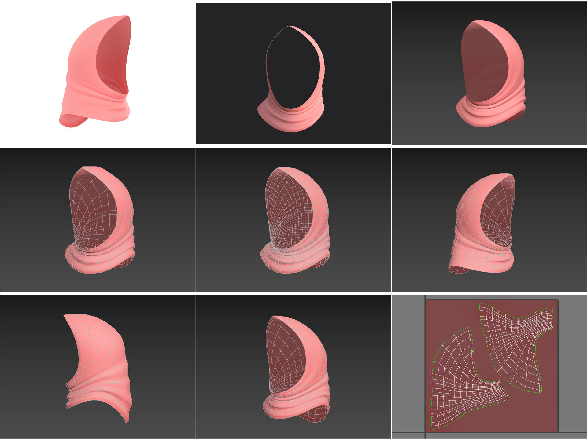 Hats and Helmets Pack 9 3D model_16