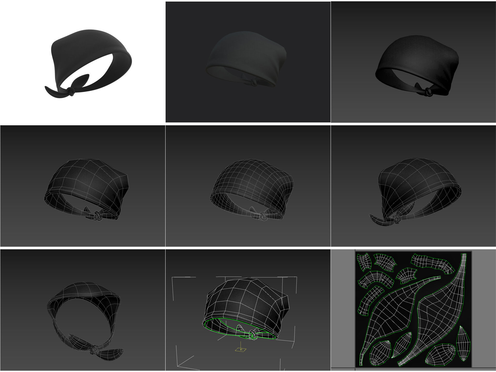 Hats and Helmets Pack 9 3D model_5
