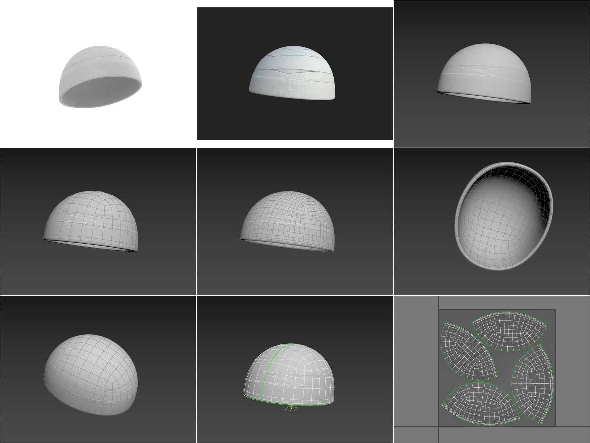 Hats and Helmets Pack 9 3D model_1