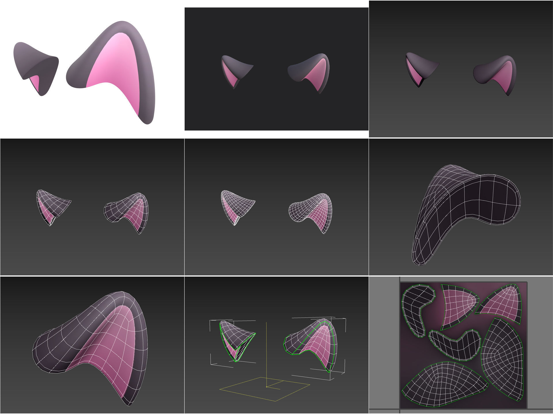 Hats and Helmets Pack 9 3D model_10