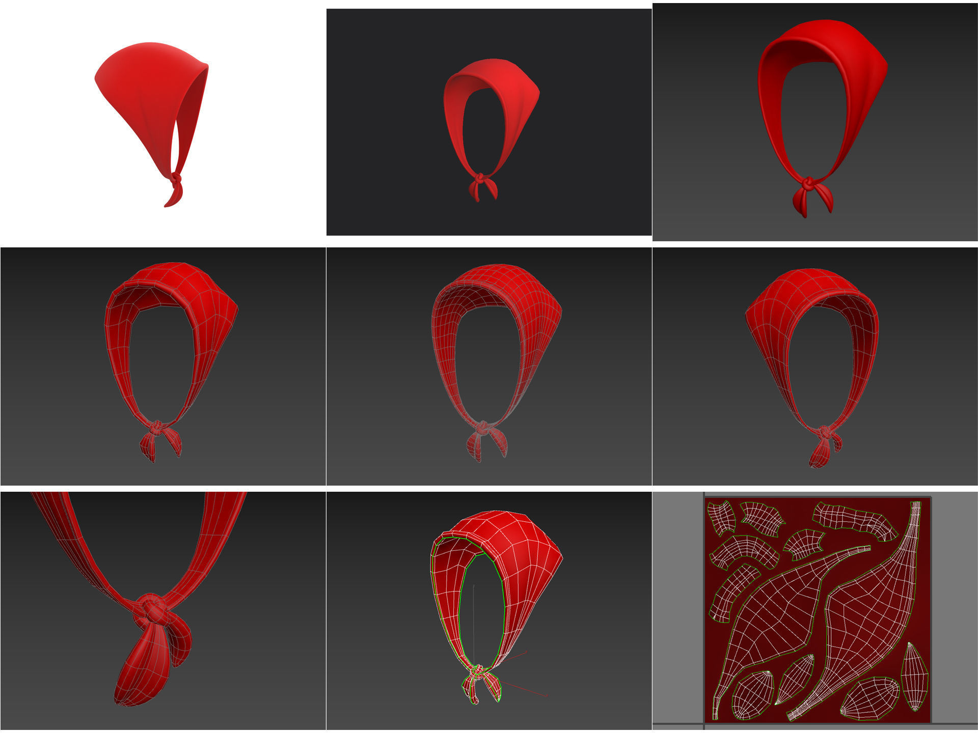 Hats and Helmets Pack 9 3D model_3