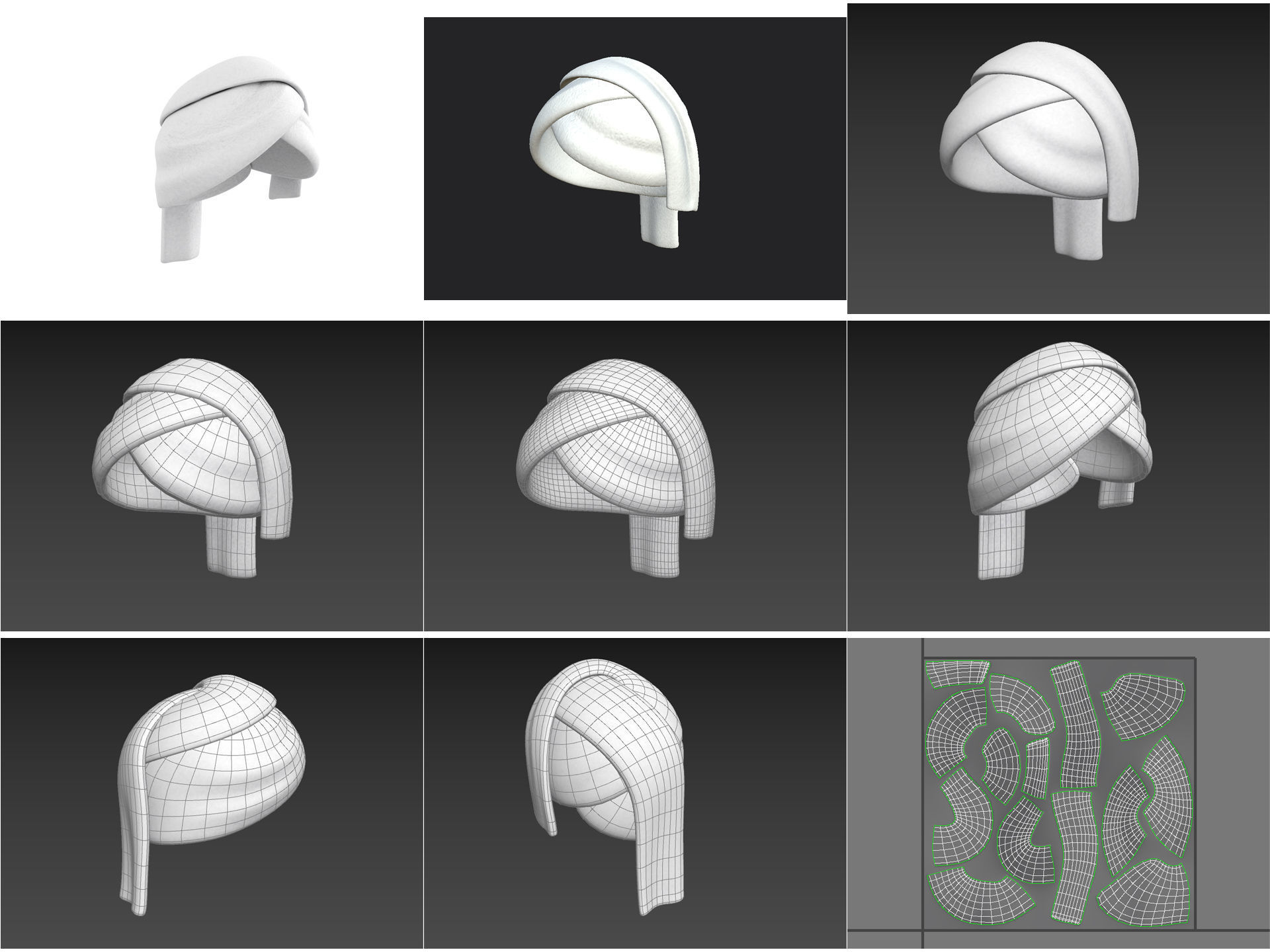 Hats and Helmets Pack 9 3D model_26
