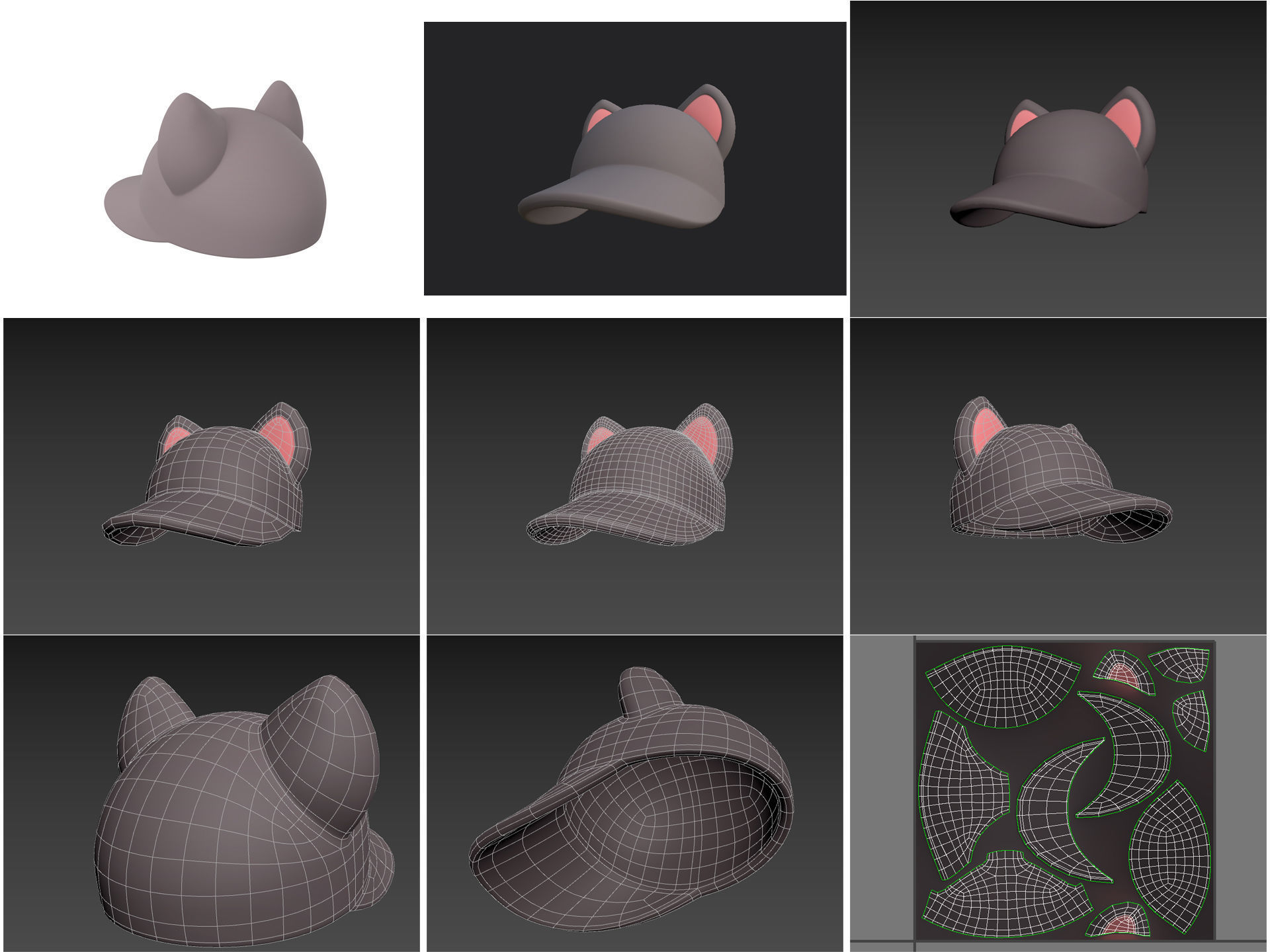 Hats and Helmets Pack 9 3D model_9