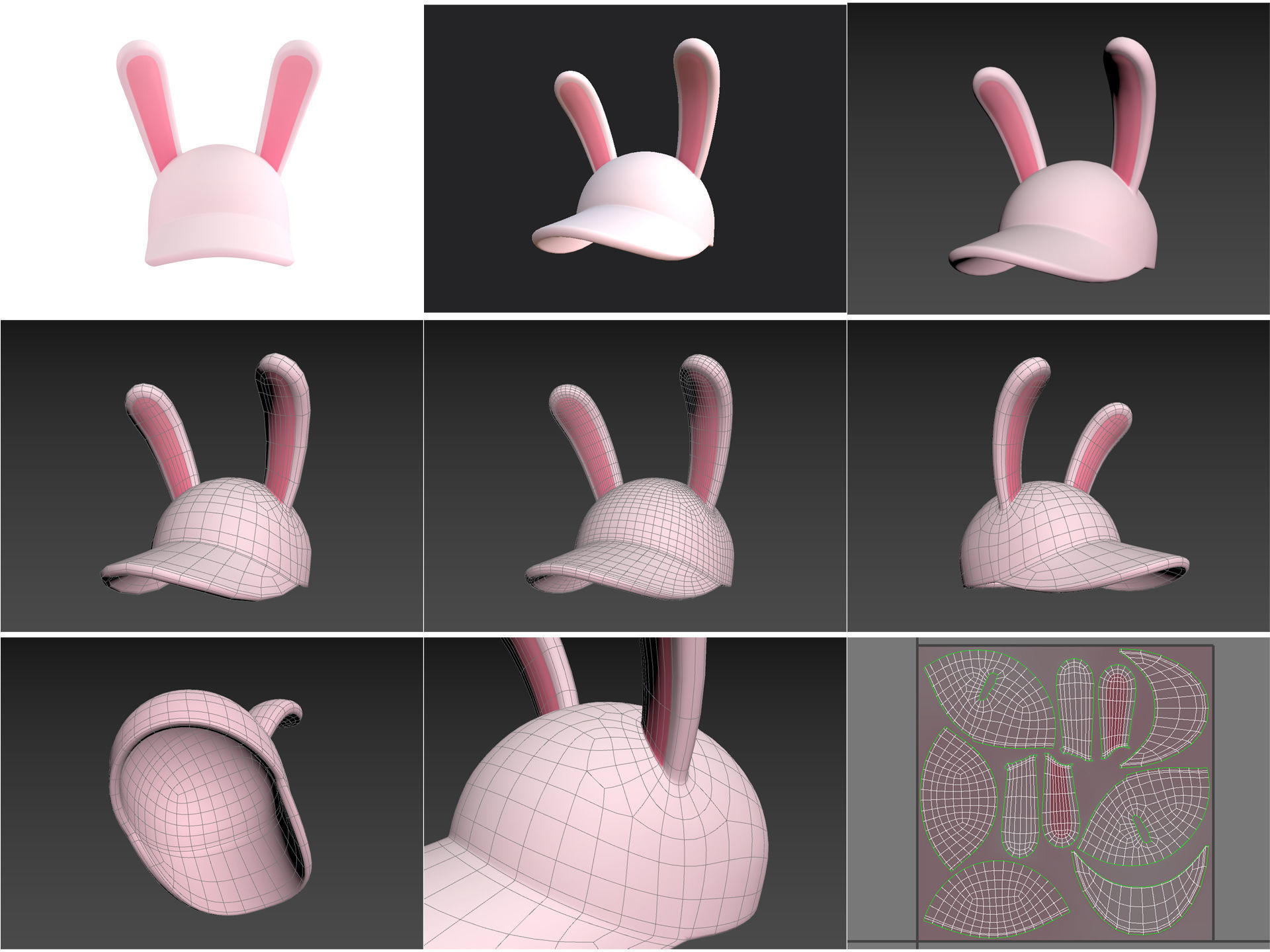 Hats and Helmets Pack 9 3D model_24