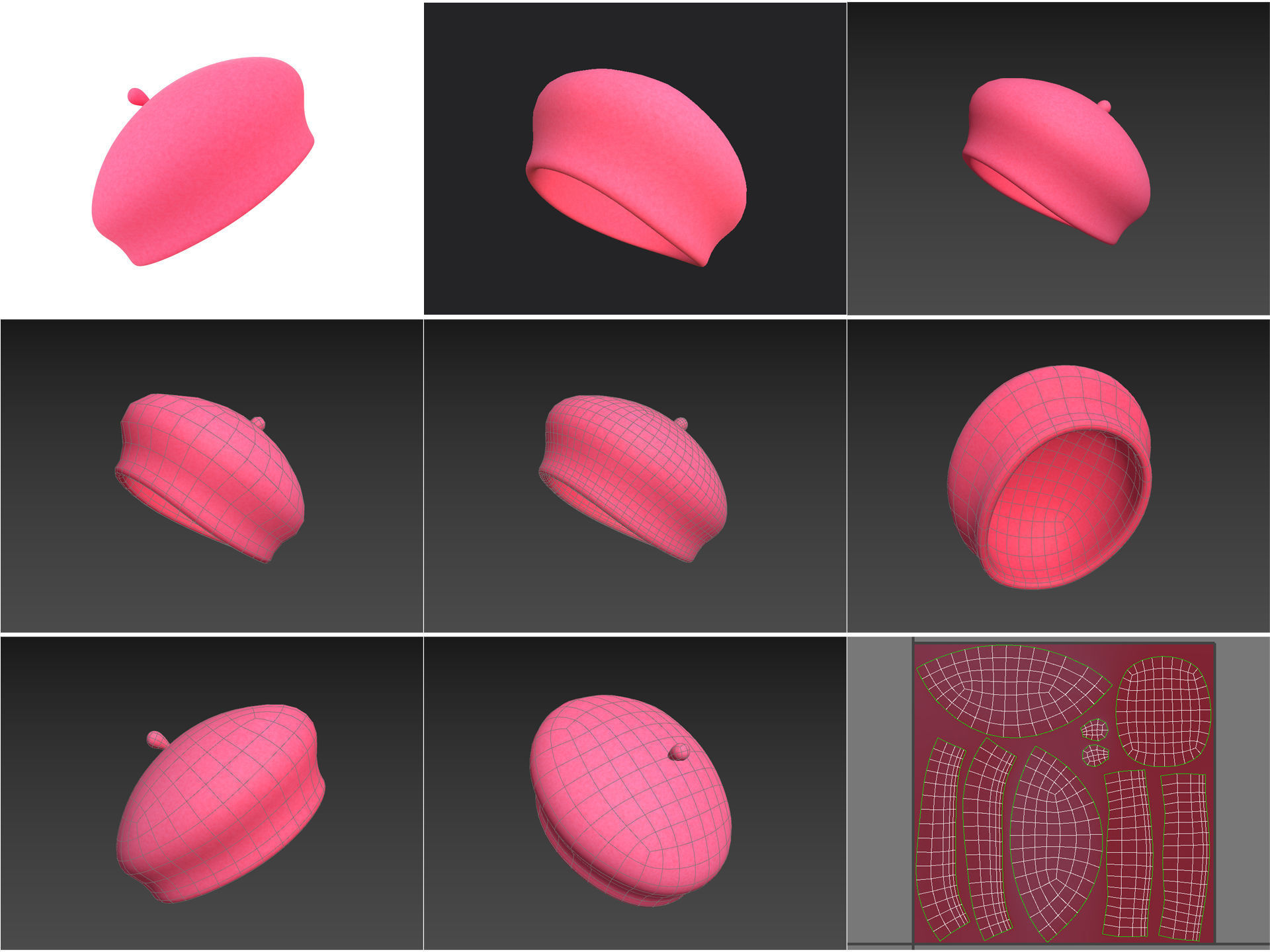 Hats and Helmets Pack 9 3D model_28