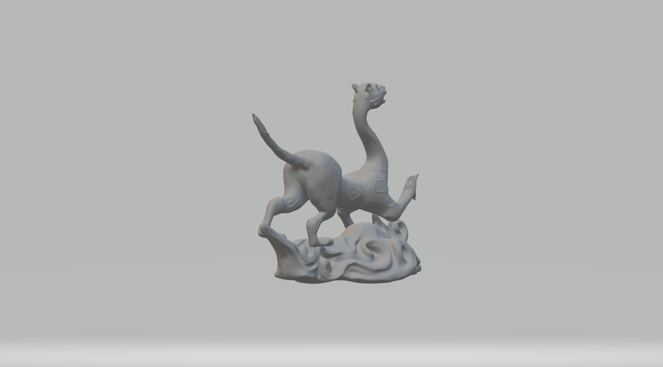 White Tiger Chinese religion 3D print model_2