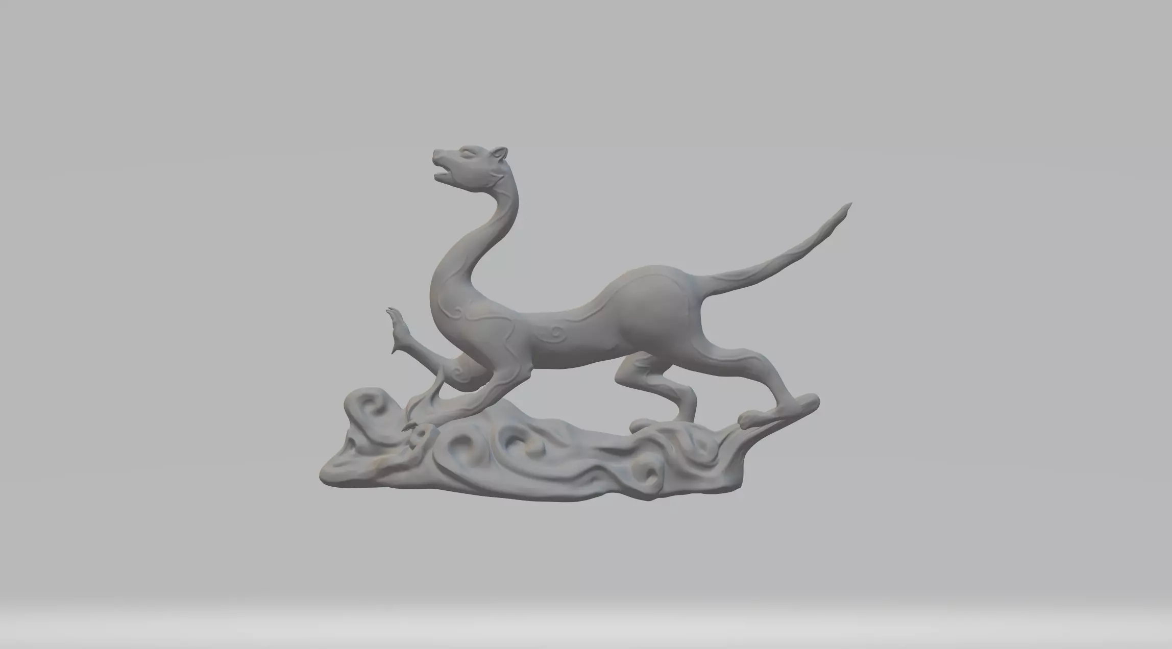 White Tiger Chinese religion 3D print model_0