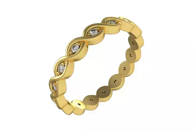 Round Diamond Infinite Wedding Ring