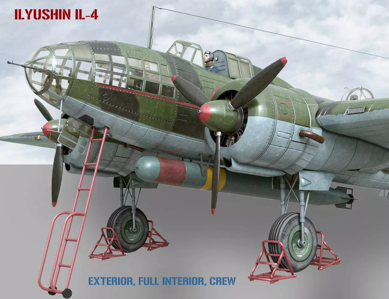 Ilyushin IL-4 3D model_0