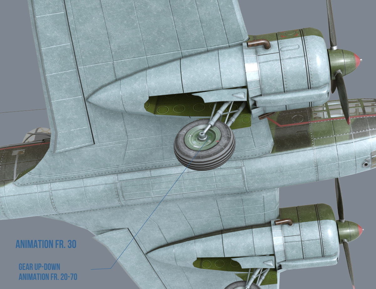 Ilyushin IL-4 3D model_11