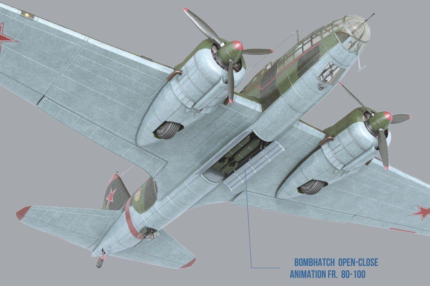 Ilyushin IL-4 3D model_8