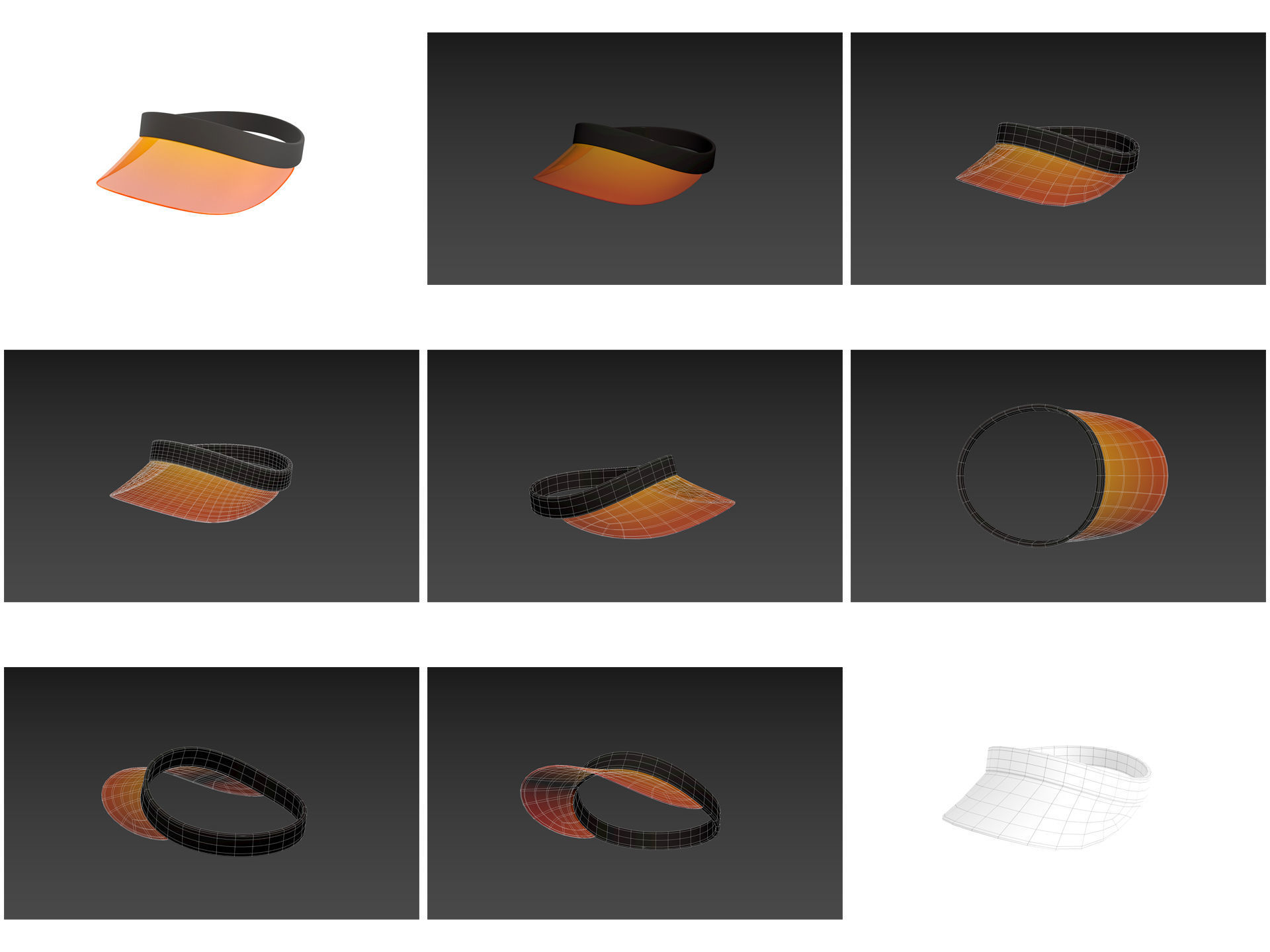 Hats and Helmets Pack 10 3D model_18