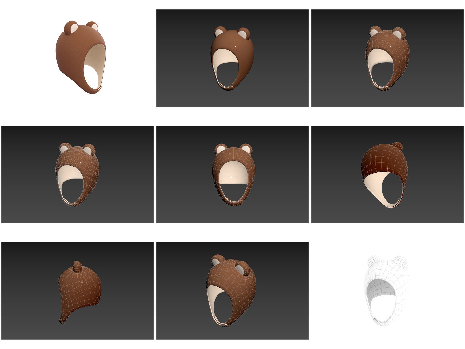 Hats and Helmets Pack 10 3D model_2