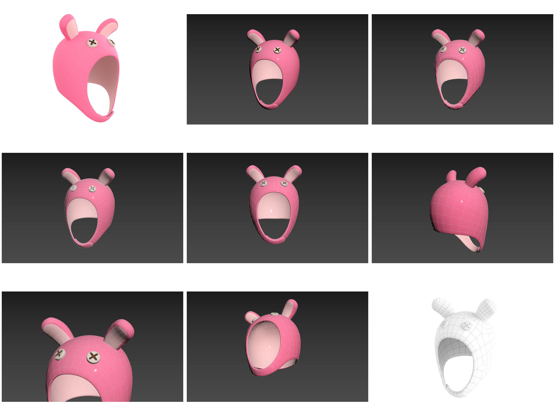 Hats and Helmets Pack 10 3D model_21