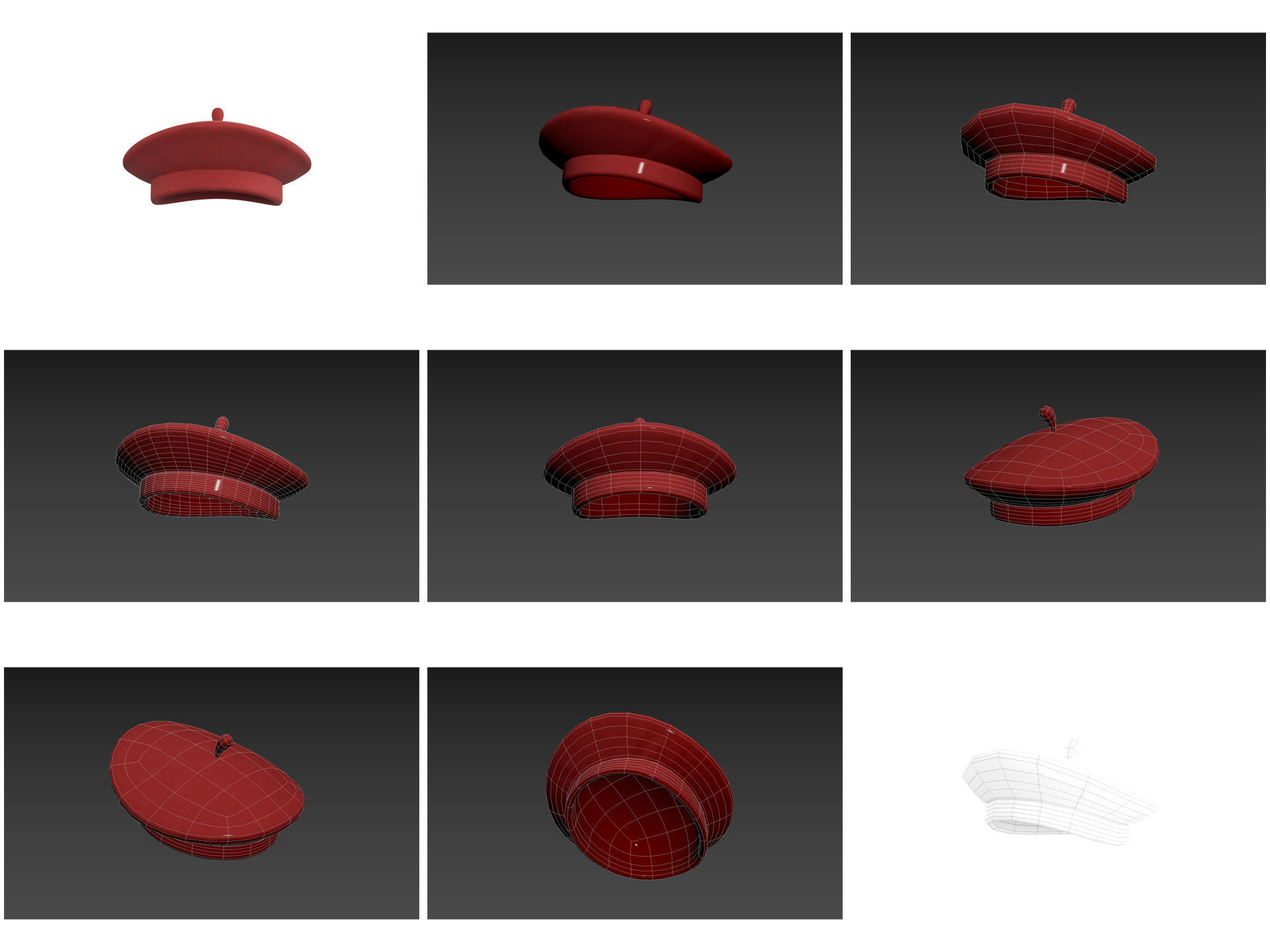 Hats and Helmets Pack 10 3D model_22
