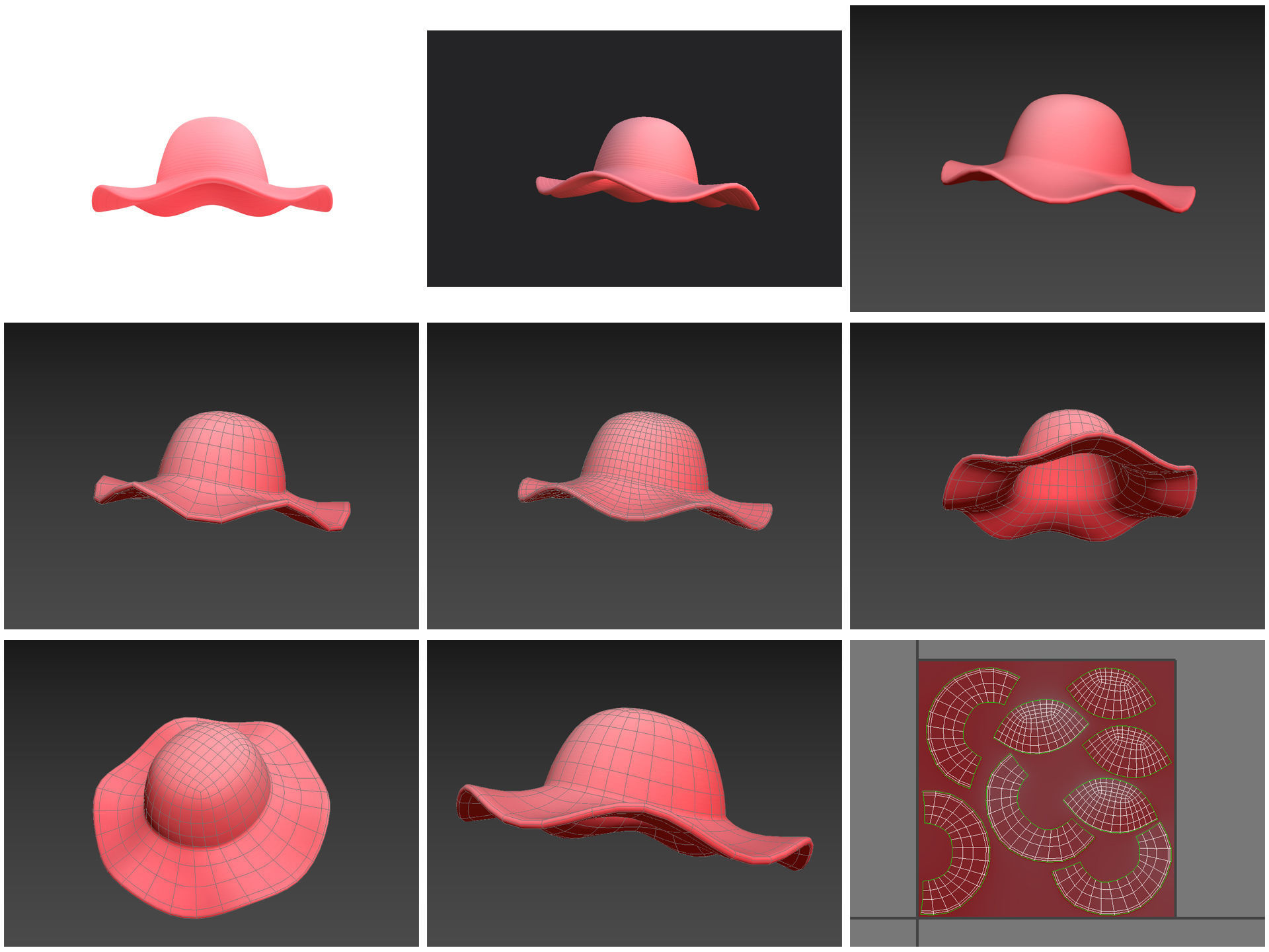 Hats and Helmets Pack 10 3D model_20
