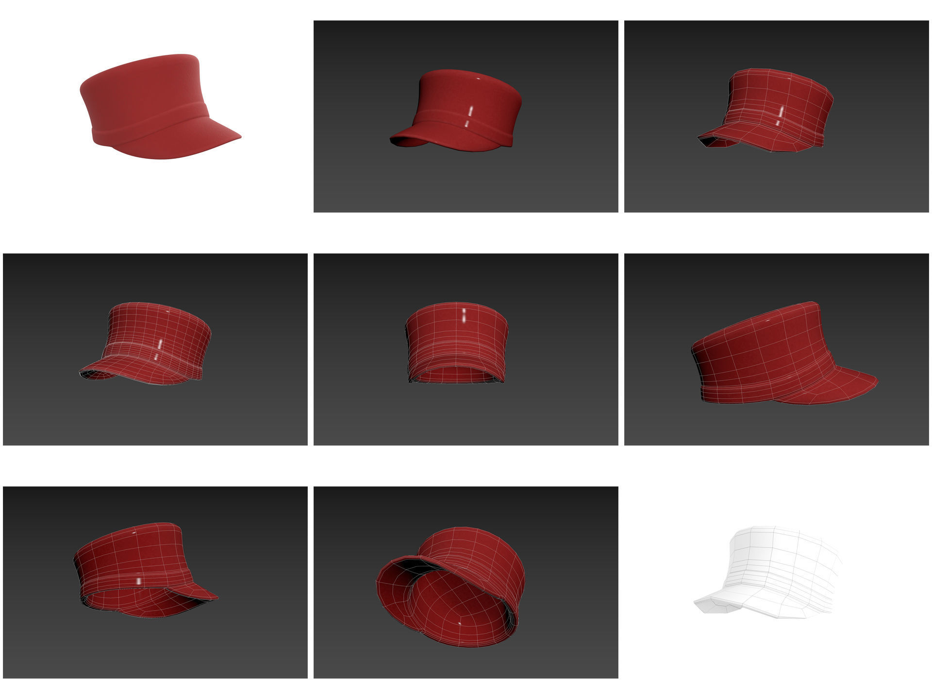 Hats and Helmets Pack 10 3D model_23