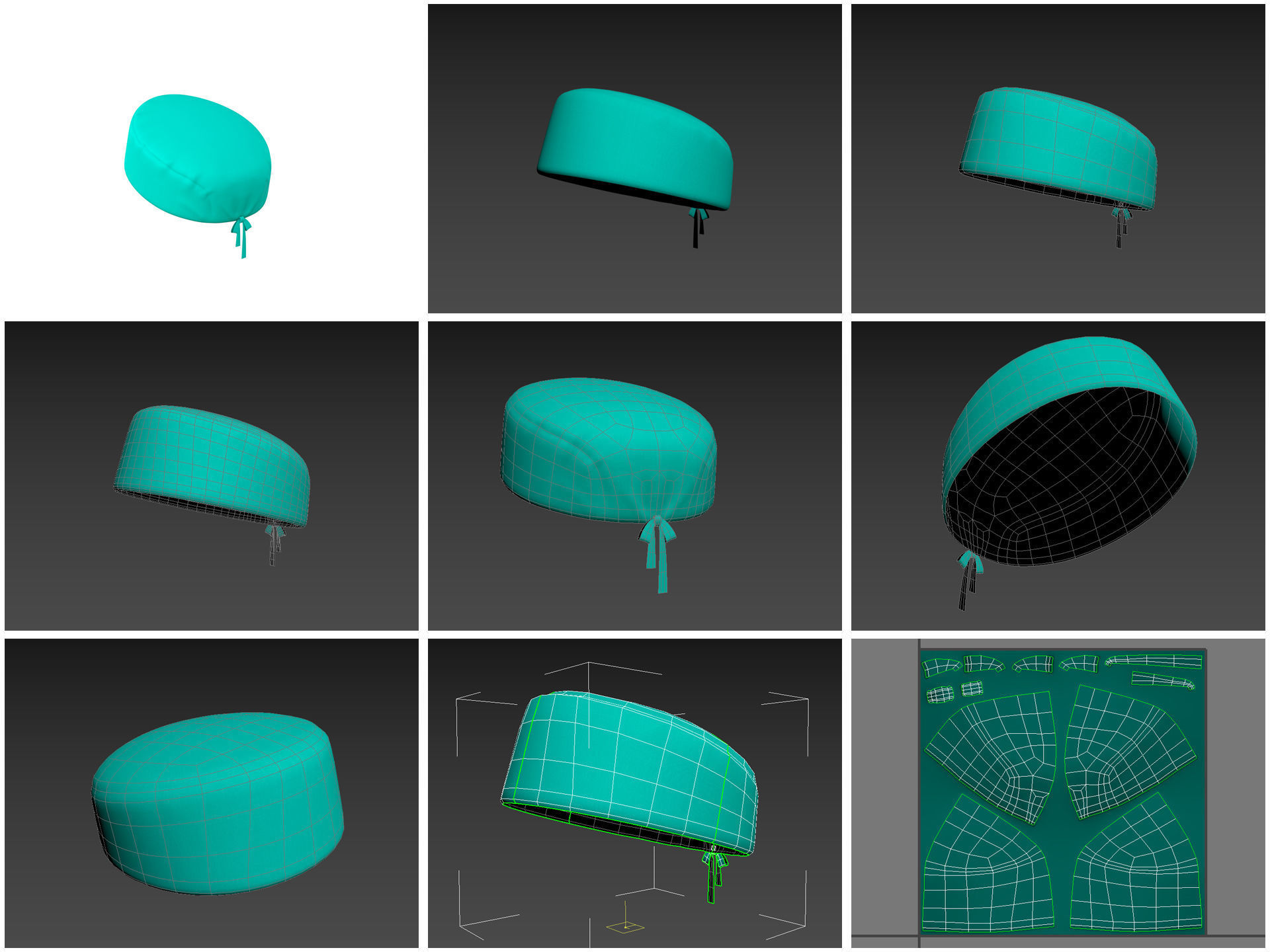 Hats and Helmets Pack 10 3D model_25