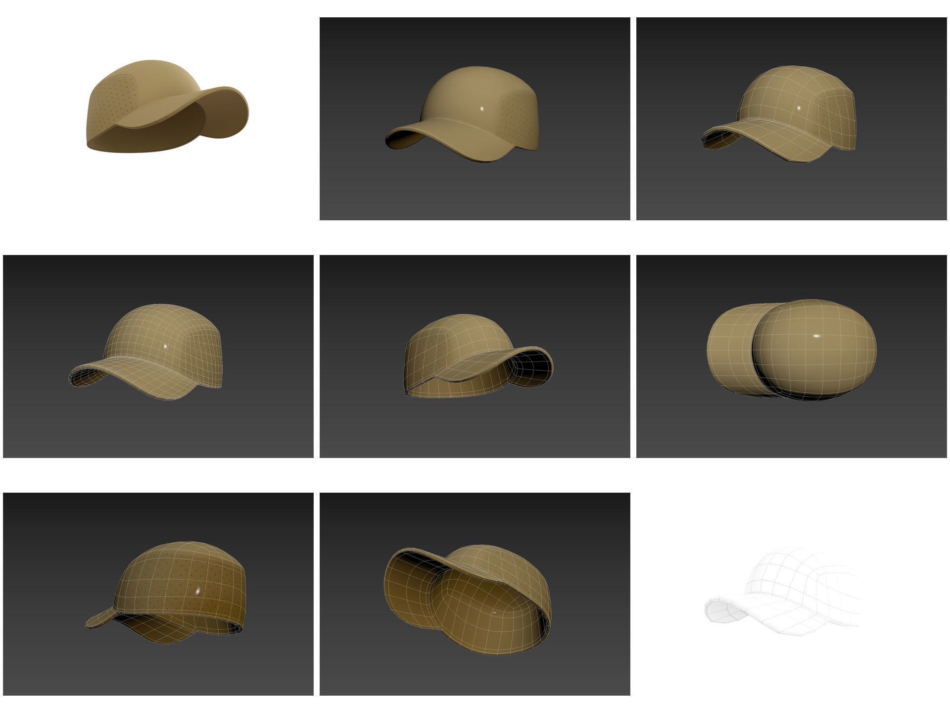 Hats and Helmets Pack 10 3D model_8