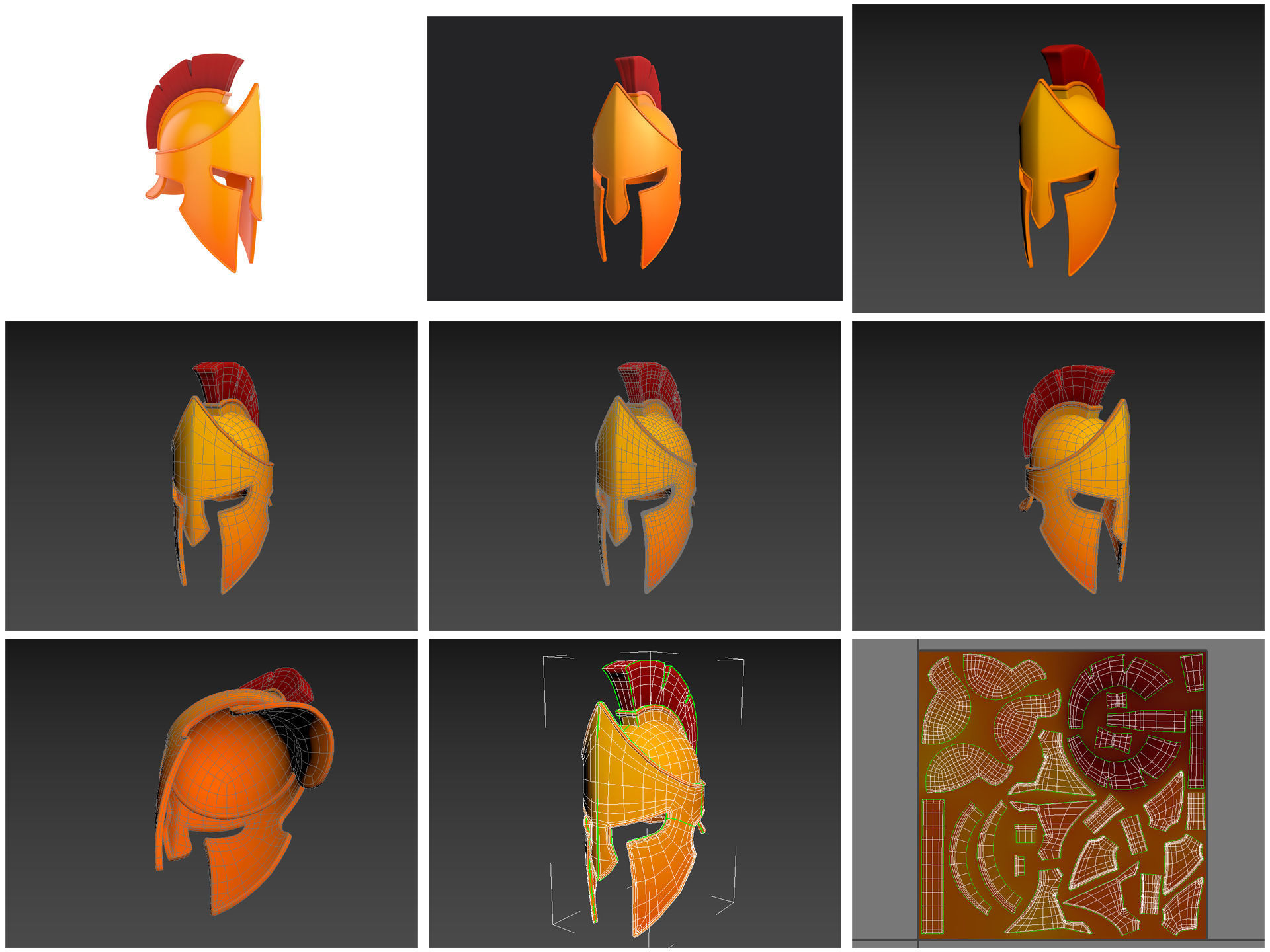 Hats and Helmets Pack 10 3D model_11