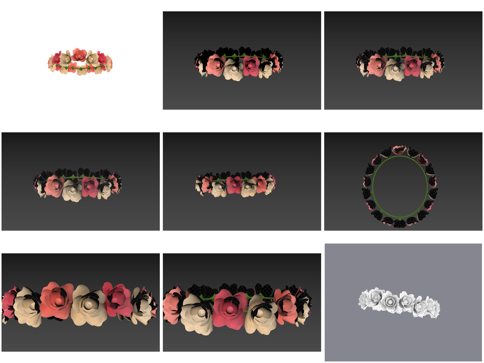 Hats and Helmets Pack 10 3D model_9