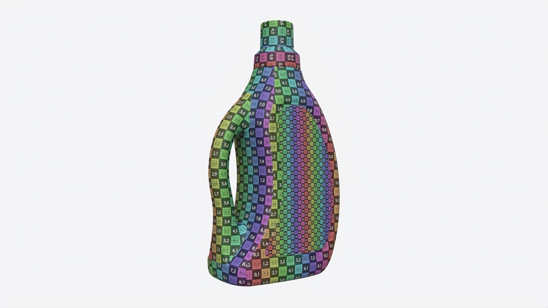 Plastic Bottle with Handle Mockup 01 3D model_8
